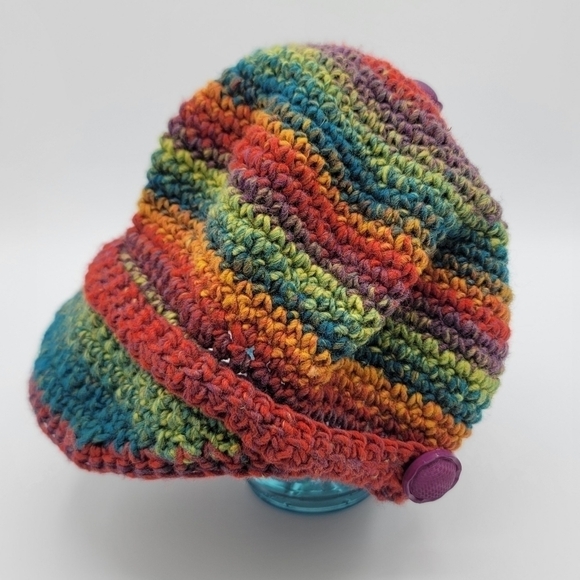 Hat Knitted Multicolor #1022 - Picture 2 of 10